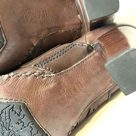 Clarks Indigo Brown Witchy Stitched Ankle Booties Size 9 - Picture 8 of 9